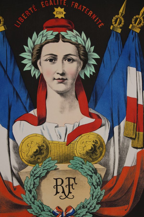 Grande planche Wissembourg République Française - 1898 - Drapeau - Liberté - Egalité - Fraternité