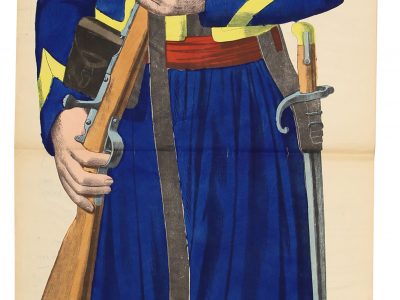 Grande planche dépliante Wissembourg Turcos - 1898 - Uniforme - Tirailleur Algérien