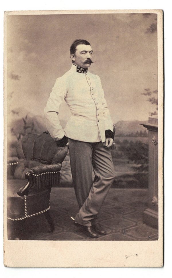 Carte CDV photo Soldat Autriche - Officier - Second Empire - Médaille - Décoration - Uniforme - Wien - Österreich - Guerre Austro Prussienne - Infanterie