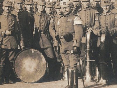 Photo Carte Postale - Soldats Allemands - Uniforme - Casque à Pointe - Front - Musique Fanfare - 125 Régiment - Stuttgart