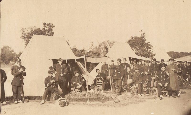 Photo de Campement - France - Infanterie - Uniforme - 1874 - Troisième République - Campement - Tente