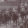 Photo de Garnison - Uniforme - Cuirassier Allemand - Trèves - Parade - Musique - Lance - Casque à Pointe - Cuirasse -1898