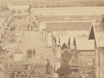 Photo de Garnison - Uniforme - Camp de Sathonay - Lyon - Second Empire - Casernement - Infanterie - Exercice - Camps