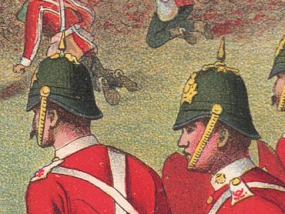 Gravure Chromolithographie XIX - Uniforme 1893 - Angleterre - Richard Simkin - Armée Anglaise - The Duke of Cornwall's Light Infantry Régiment - 32th and 46th - Campagne Militaire