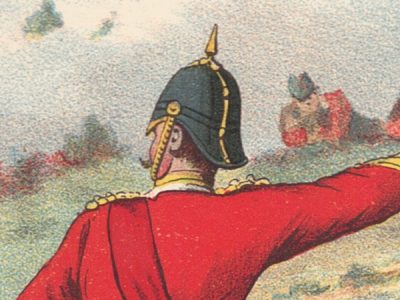 Gravure Chromolithographie XIX - Uniforme 1893 - Angleterre - Richard Simkin - Armée Anglaise - The East Lancashire Régiment - 30th and 59th - Campagne Militaire