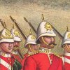 Gravure Chromolithographie XIX - Uniforme 1893 - Angleterre - Richard Simkin - Armée Anglaise - The Worcestershire Régiment - 29th and 36th - Campagne Militaire