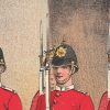 Gravure Chromolithographie XIX - Uniforme 1893 - Angleterre - Richard Simkin - Armée Anglaise - The Gloucestershire Régiment - 28th and 61th - Campagne Militaire
