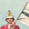Gravure Chromolithographie XIX - Uniforme 1893 - Angleterre - Richard Simkin - Armée Anglaise - The South Wales Borderers - 24th - Campagne Militaire