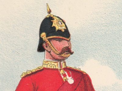 Gravure Chromolithographie XIX - Uniforme 1893 - Angleterre - Richard Simkin - Armée Anglaise - The Duke of Wellington's Régiment - 33th and 76th - Campagne Militaire