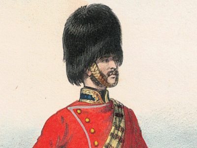 Gravure Lithographie XIX - Uniforme 1855 - Angleterre - Martinet - Armée Anglaise - Grenadiers de la Garde - Campagne de Crimée - Galerie Militaire