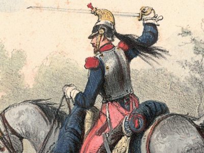 Gravure Lithographie XIX - Uniforme 1845 - France - Lix - Armée Française - Cuirassier