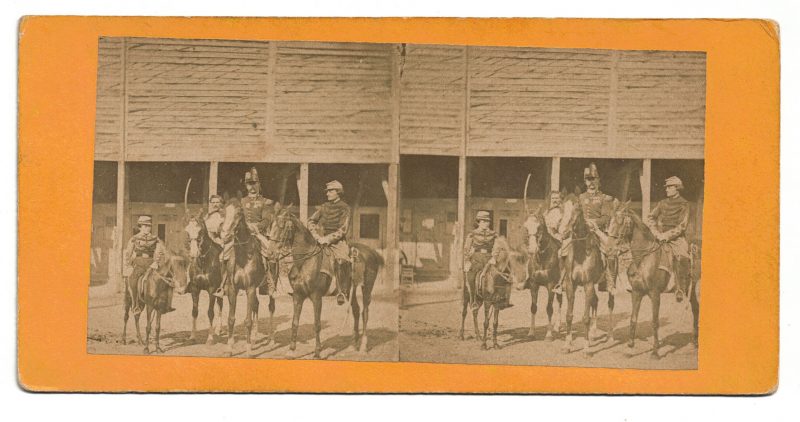 Photo Stéréoscopique - Uniforme - Second Empire - Troupe Cavalier - Spahis - Chasseur Afrique