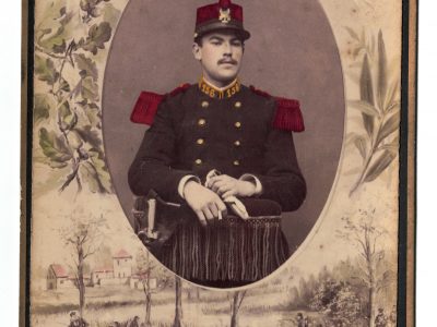 Grande CDV - Ancienne Photographie - 3ème République - 156 Régiment Infanterie - Nancy - Odinot - Colorisée