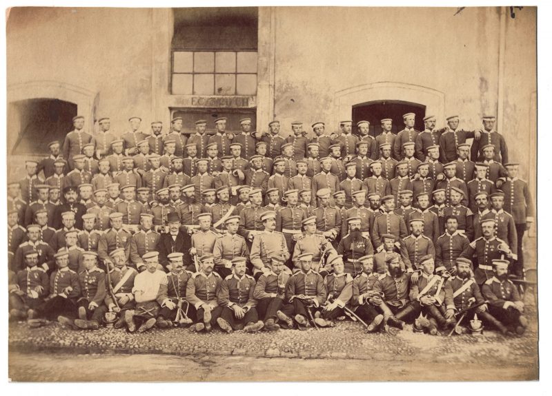 Photo de Garnison - Uniforme - Cavalerie Dragons - Prusse - Occupation - 1873 - Guerre 1870 / 1871 - Nancy