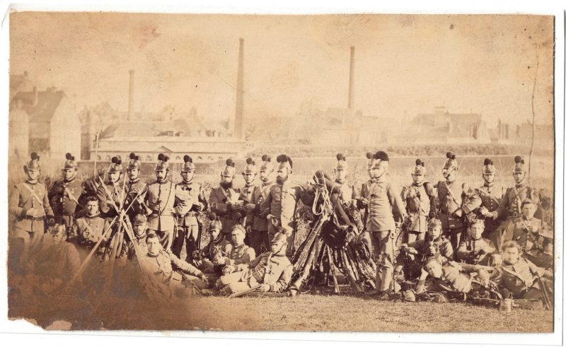 Photo de Garnison - Uniforme - Garnison - Infanterie - Bavaroise - Occupation - 1873 - Guerre 1870 / 1871 - Ardennes