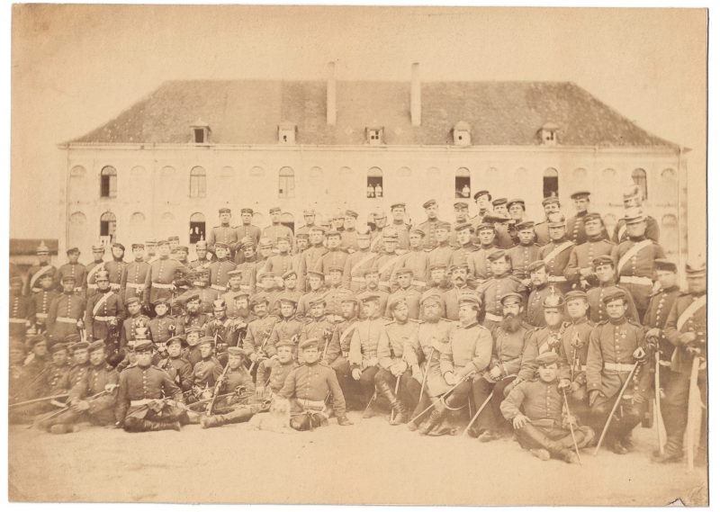 Photo de Garnison - Uniforme - Cavalerie Dragons - Prusse - Occupation - 1873 - Guerre 1870 / 1871 - Luneville
