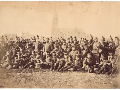 Photo de Garnison - Uniforme - Infanterie -Bavaroise - Occupation - 1873 - Guerre 1870 / 1871 - Charleville Mézière