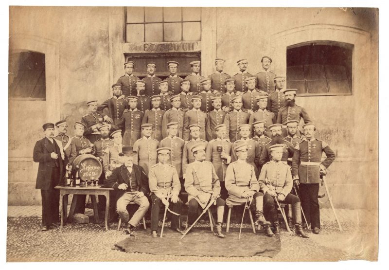 Photo de Garnison - Uniforme - Cavalerie Dragons - Prusse - Occupation - 1873 - Guerre 1870 / 1871 - Nancy