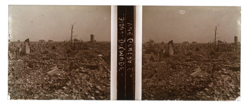 Photo Plaque Stéréo - Guerre 14/18 - Conflit - Tranchée - Vue Stéréoscopique - Poilu - Uniforme - Document actualité - 029