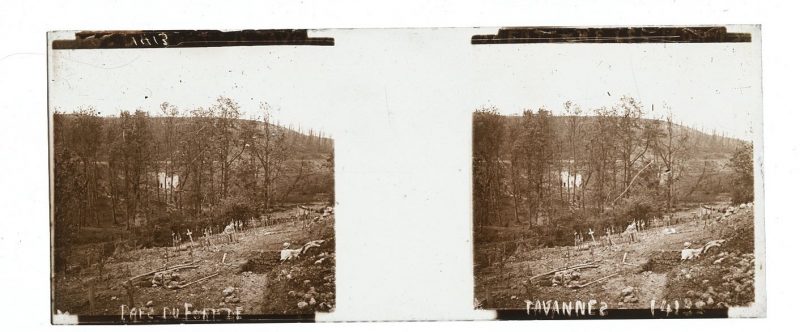 Photo Plaque Stéréo - Guerre 14/18 - Conflit - Tranchée - Vue Stéréoscopique - Poilu - Uniforme - Document actualité - 038