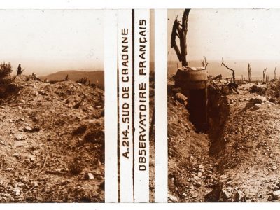 Photo Plaque Stéréo - Guerre 14/18 - Conflit - Tranchée - Vue Stéréoscopique - Poilu - Uniforme - Document actualité - 026