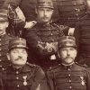 Photographie - Militaire Uniforme 1890 - Armée Française - Infanterie - Officiers - France - Drapeau - Troisième République