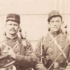 Photographie - Militaire Uniforme 1890 - Armée Française - Infanterie - Officiers - France - Drapeau - Troisième République