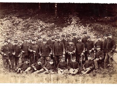 Photographie - Militaire Uniforme 1890 - Armée Française - Chasseurs - Soldats - France - Officiers - Troisième République