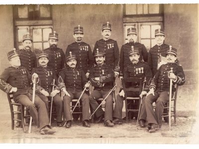 Photographie - Militaire Uniforme 1890 - Armée Française - Infanterie de Marine - Soldats - France - Officiers - Troisième République