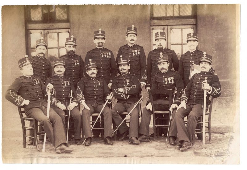 Photographie - Militaire Uniforme 1890 - Armée Française - Infanterie de Marine - Soldats - France - Officiers - Troisième République