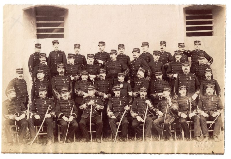 Photographie - Militaire Uniforme 1890 - Armée Française -Artillerie Pontonnier - Soldats - France - Officiers - Troisième République