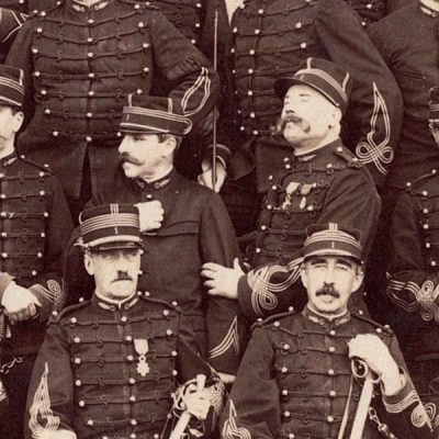 Photographie - Militaire Uniforme 1890 - Armée Française -Artillerie Pontonnier - Soldats - France - Officiers - Troisième République