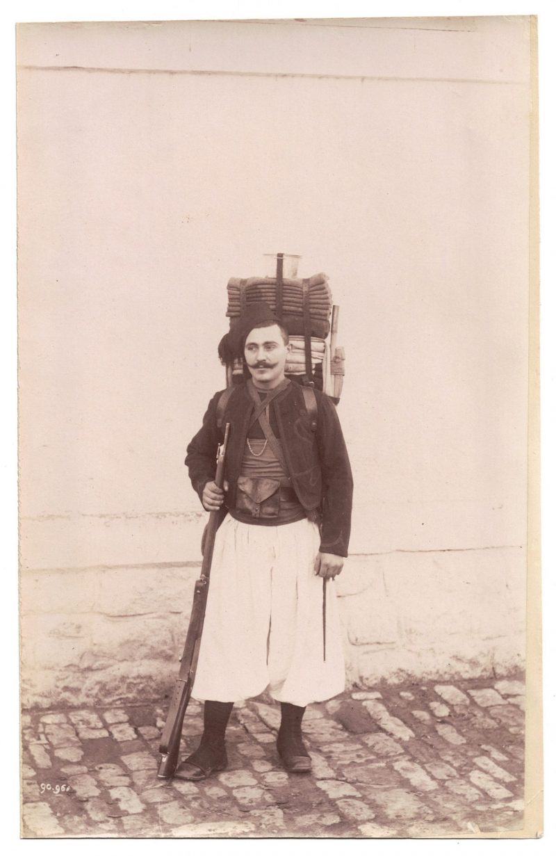 Photographie - Militaire Uniforme 1890 - Armée Française - Zouave - Algérie - Defilé - France - Drapeau - Troisième République - Officiers