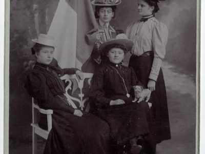 Grande CDV - Ancienne Photographie - 3eme République - Patriotisme - France - Revanche - Belfort - A.Drouin - Drapeau Français - Guerre 14/18