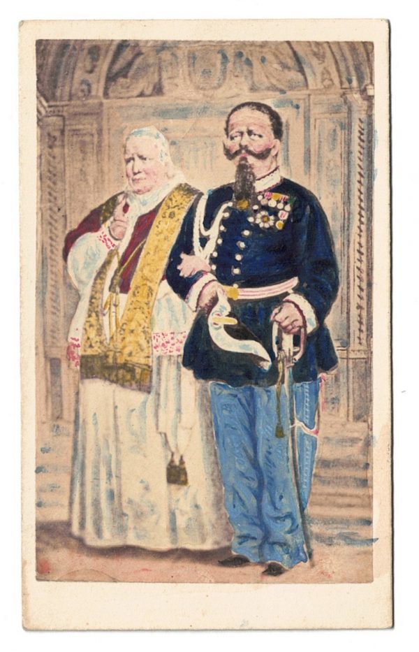 CDV - Carte Cabinet - Victor-Emmanuel II - Italie - Roi - Uniforme - Roi de Sardaigne - Unification italienne - Pape Pie IX