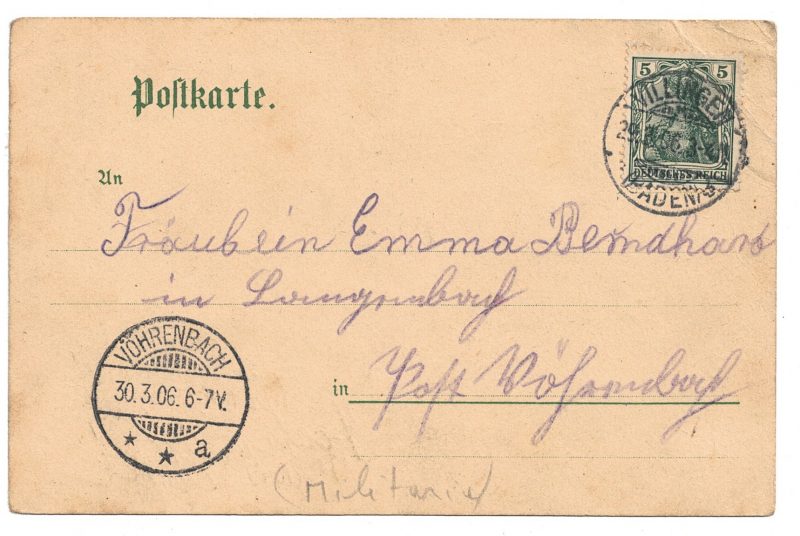 Carte Postale - Illustration - Armée Allemande - Réserviste - Uniforme - Gruss von der Musterung - Guillaume II - 1906