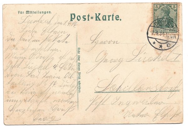 Carte Postale - Illustration - Armée Allemande - Réserviste - Uniforme - Grus von der Reserve - Guillaume II - 1914