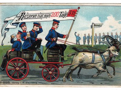 Carte Postale - Illustration - Armée Allemande - Réserviste - Uniforme - Reserve hat noch 200 tage - Guillaume II - 1905 / 1908 - Service Militaire - Heimat