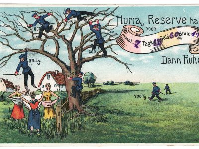 Carte Postale - Illustration - Armée Allemande - Réserviste - Hurra, Reserve hat noch - Guillaume II - 1905 / 1908 - Service Militaire - Heimat - 1909