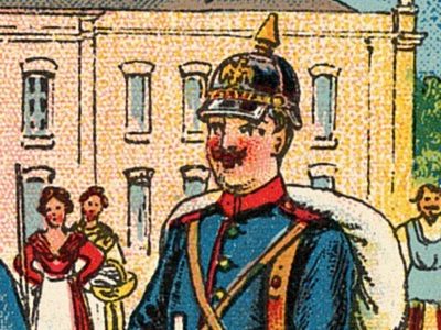 Carte Postale - Illustration - Armée Allemande - Réserviste - Uniforme Gruss von der Musterung - Guillaume II - 1905 / 1908 - Service Militaire - Heimat