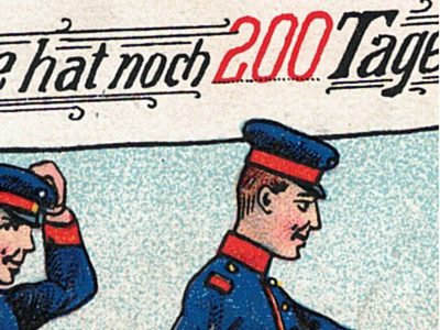 Carte Postale - Illustration - Armée Allemande - Réserviste - Uniforme - Reserve hat noch 200 tage - Guillaume II - 1905 / 1908 - Service Militaire - Heimat