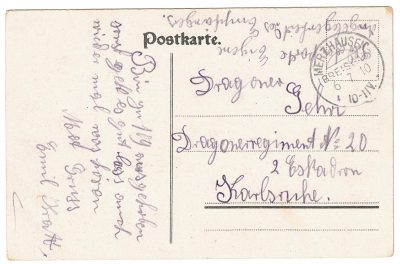 Carte Postale - Illustration - Armée Allemande - Réserviste - Uniforme Gruss von der Musterung - Guillaume II - 1905 / 1908 - Service Militaire - Heimat