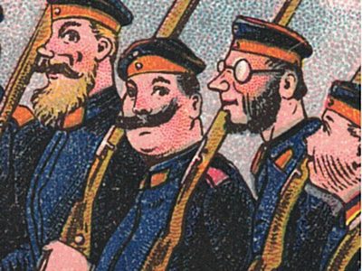 Carte Postale - Illustration - Armée Allemande - Réserviste - Uniforme - Die Reserve kommt - Guillaume II - 1905 - Service Militaire
