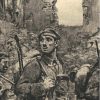 Carte Postale - Illustration - Armée Allemande - Der Grosse Krieg - Propagande - Wilhelm Sauter - Guerre - Soldats - Uniforme - Eine Gruppe Geht Zurück