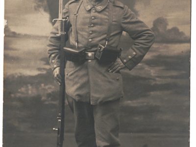 Photo Carte Postale - Uniforme - Soldat - Landwehr - Allemagne - Guerre 14-18 - Baïonnette - Front - 85 Régiment