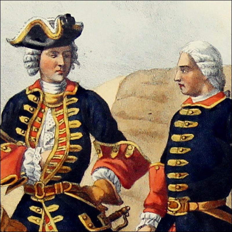 Gravure Lithographie XIX - Soldat - De Moltzheim Auguste - Uniforme - France - Artillerie - Armée Française - Historique - Artillerie Louis XV - Artillerie Royal 1720