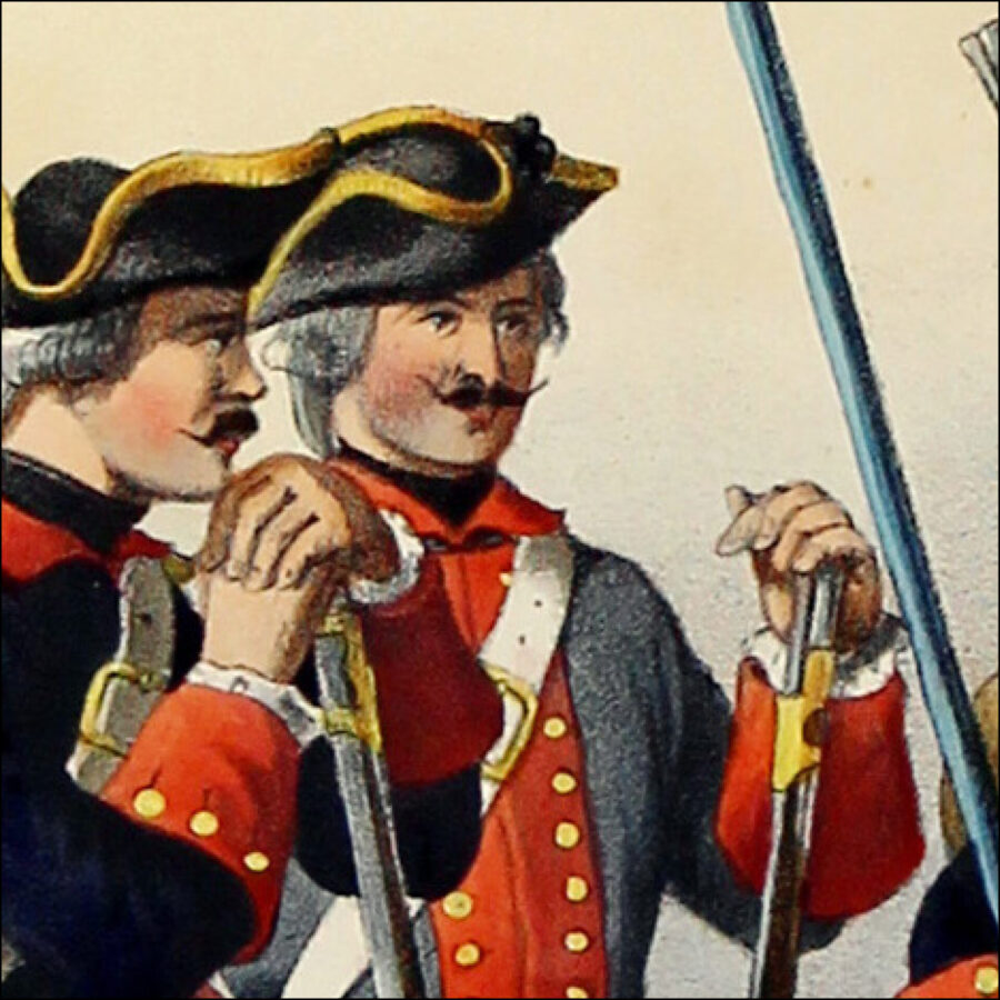 Gravure Lithographie XIX - Soldat - De Moltzheim Auguste - Uniforme - France - Artillerie - Armée Française - Historique - Artillerie Louis XV - Artillerie Royal 1760