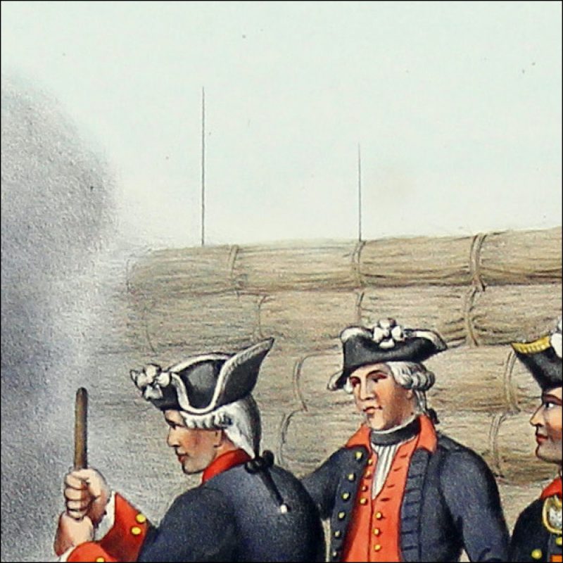 Gravure Lithographie XIX - Soldat - De Moltzheim Auguste - Uniforme - France - Artillerie - Armée Française - Historique - Artillerie Louis XV - Artillerie Royal 1772