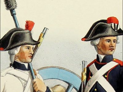 Gravure Lithographie XIX - Soldat - De Moltzheim Auguste - Uniforme - France - Artillerie - Armée Française - Historique - Artillerie Louis XVI - Corps Royal de l'artillerie 1786