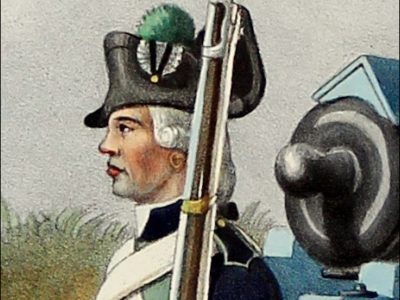 Gravure Lithographie XIX - Soldat - De Moltzheim Auguste - Uniforme - France - Artillerie - Armée Française - Historique - Artillerie Louis XVI - Canonniers Garde Côtes 1786